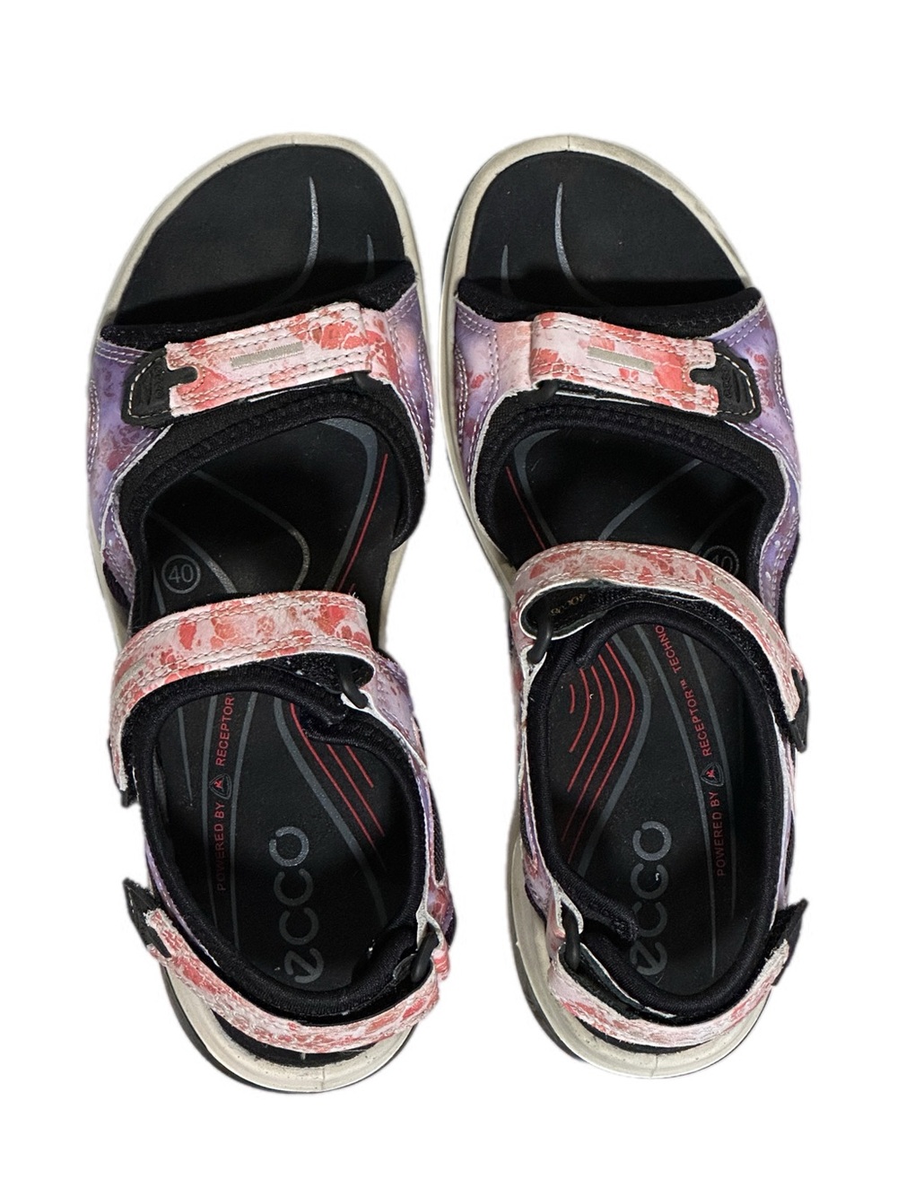 ECCO Offroad Women's Nubuck Yucatan Walking Outdoor Sandal Pink Purple Size 40 - Picture 5 of 12